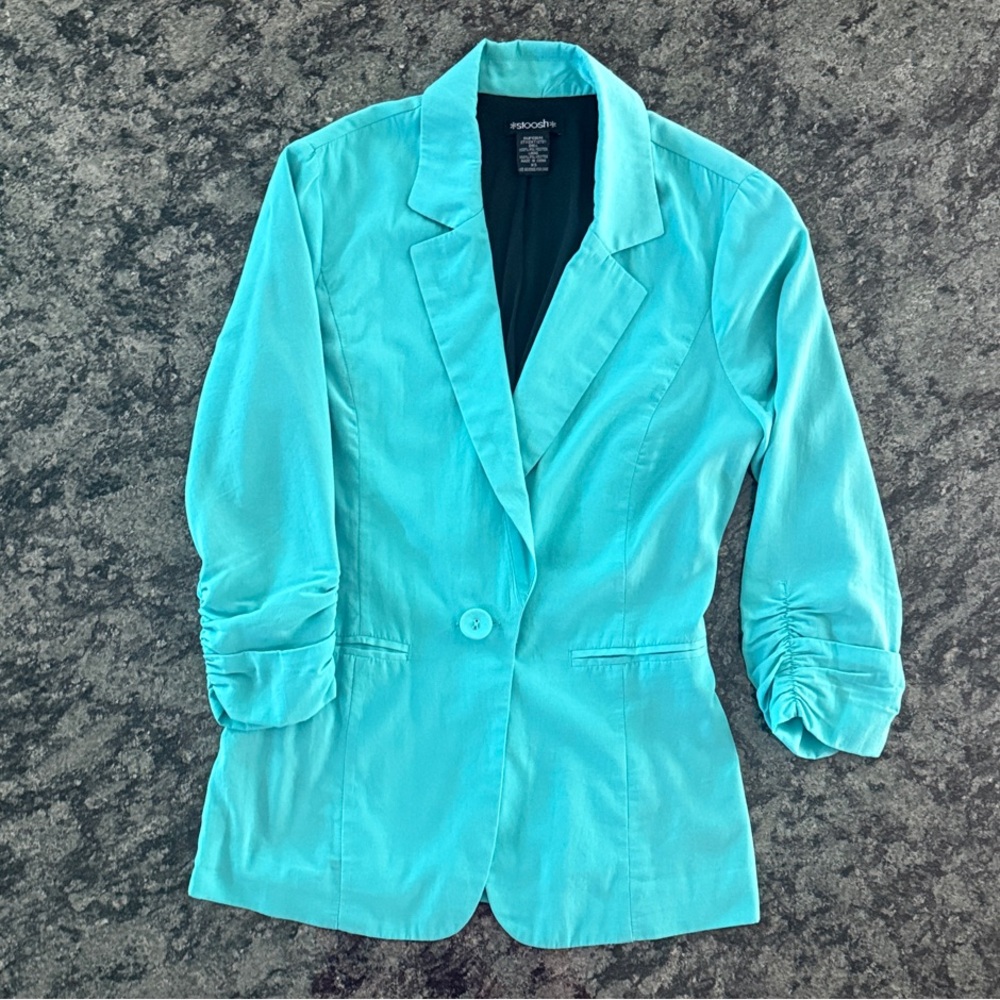 Stoosh Women's Vibrant aqua light weight Blazer, size XS